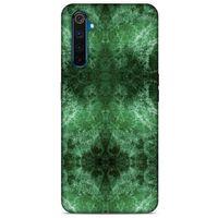 Mermer Desenli (12) Tema Koruyucu Silikon Yeşil Oppo Realme 6 Kılıf