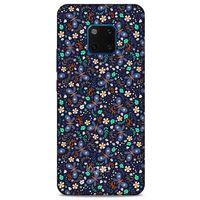 Huawei Mate 20 Pro Kılıf Kelebek Etkisi (8) Baskılı Kılıf Turkuaz Beyaz