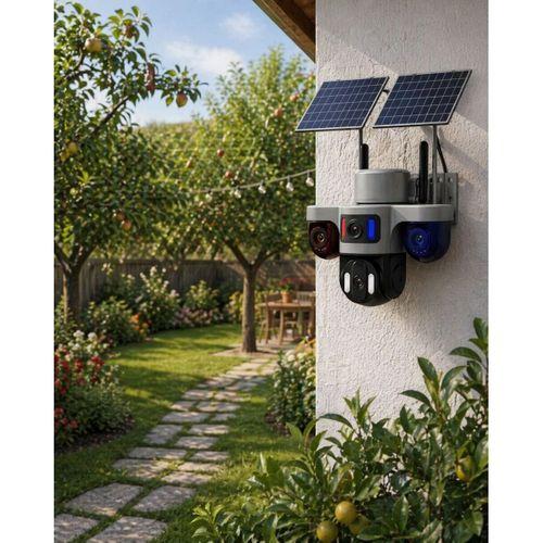 Güneş Enerjili Ev Bahçe Kamerası 4g Sım Kartlı Akıllı Güvenlik Kamerası 2 Yıl Garantili