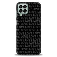 Samsung Galaxy M33 Kılıf HD Baskılı Kılıf - Black Love + Tam Ekran Koruyucu