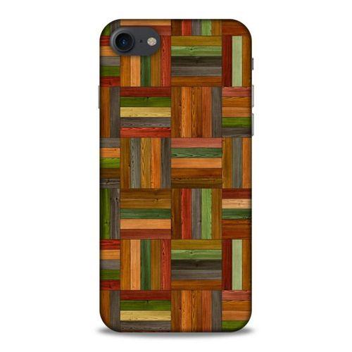 Lopard Apple Iphone 8 Uyumlu Kılıf Wood'X (21) Koruyucu Kapak Baskılı