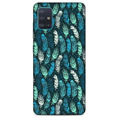 Samsung Galaxy A51 Kılıf Desenli Özel Seri Tüyler (46) Core Armor Kılıf