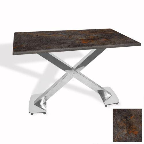 Dockers İks Masa Kromnikel (80x120 - Werzalit, Allzalit yada Wermodin Tabla) - Metalic Oxid 3