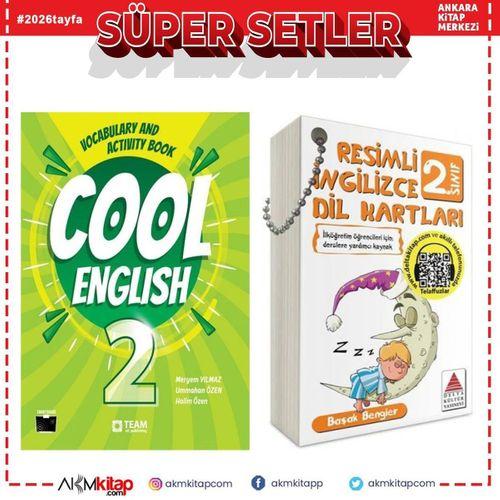 Team Elt 2. Sınıf Cool English Vocabulary and Activity Book ve Delta Resimli İngilizce Dil Kartı Seti 2 Kitap