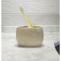 Diş Fırçalık İstiridye Poliresin 10X10X9Cm Banyo Seti