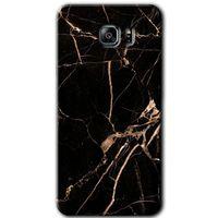 Samsung Galaxy Note 5 HD Baskılı Kılıf + 9D Tam Ekran Koruyucu - Siyah Gold Mermer