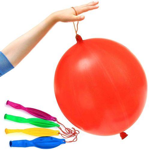 30 Adet Lastikli Zıpzıp Balon İpli Punch Panç Büyük Balon