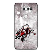 Lopard LG K50S Uyumlu Kılıf Tattoo's (43) Thin Fit Kılıf Pipolu Kızılderili