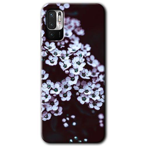 Potkal Hediye Fabrikası Xiaomi Redmi Note 10 5G Kılıf HD Desen Baskılı Arka Kapak - Beyaz Çiçek
