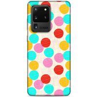 Samsung Galaxy S20 Ultra Kılıf Pastel Renkler (30) Silicone Case Turkuaz Pembe