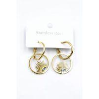 Göz Çelik Halka Küpe - Altın