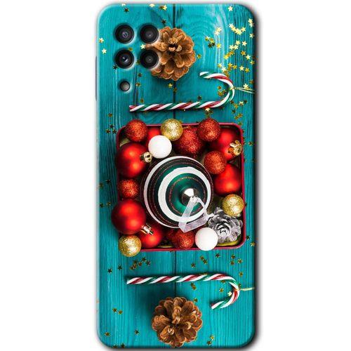 Potkal Hediye Fabrikası Samsung Galaxy M22 Kılıf HD Desen Baskılı Arka Kapak - Christmas