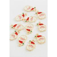 Noel Baba Yılbaşı Mineli Kolye Ucu 1 Adet