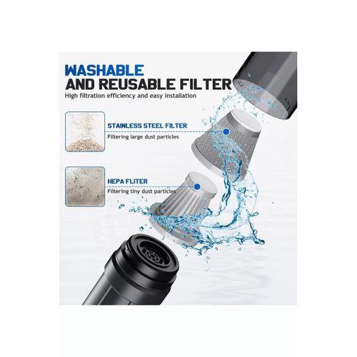 Araç Süpürgesi Şarjlı 120w 20.000pa Göstergeli Yeni Nesil Metal Filtre Extra Vakum Ve Üfleme