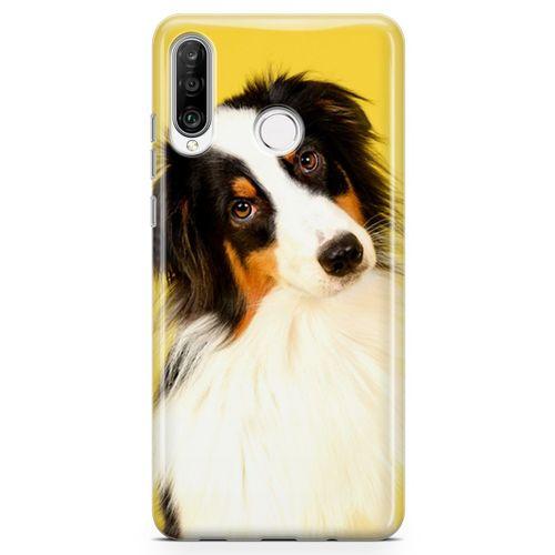 Huawei Nova 4e Kılıf Australian Shepard Arka Kapak Koruma Desenli Full Koruyucu