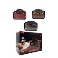 Nostaljik Görünümlü Ahşap Radyo Tf Sd Usb Girişli Led Fener Işıklı