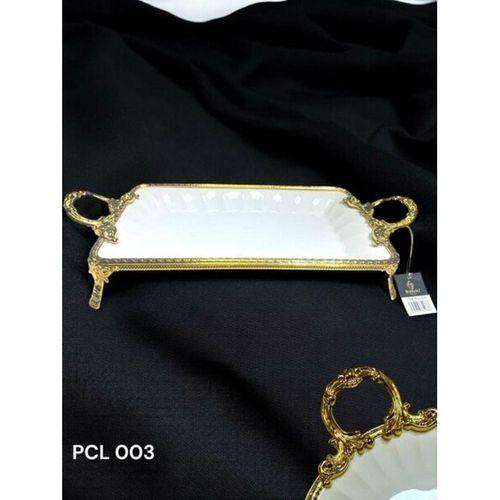 Roy King Elegance Dikdörtgen Sunum Tabak Gold 46 Cm Pcl003