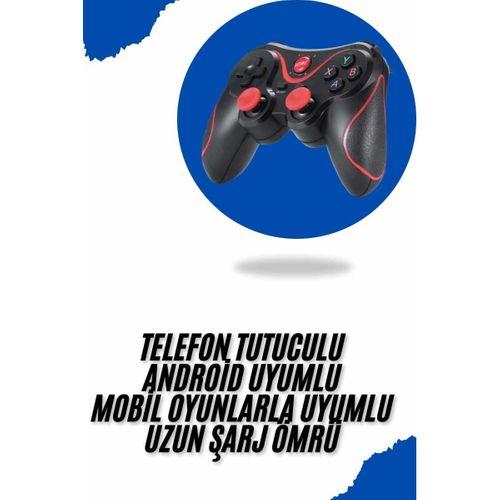 Joystik Gamepad Bluetooth Telefon Tutucu Oyun Kolu Telefon Android Uyumlu