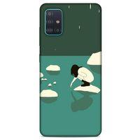 Samsung Galaxy A51 Kılıf Depresyon (8) Baskılı Kılıf Siyah Kahverengi