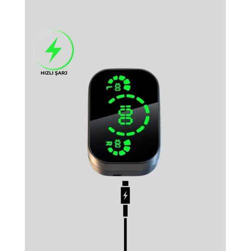 Kablosuz Kulak İçi Bluetooth Kulaklık – Dokunmatik Kontrol Ve Led Şarj Ekranı