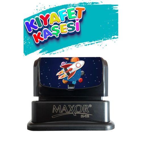 Kıyafet Kaşesi Roket Temalı Öğrenci Kaşesi / Kıyafet Etiketi / Kumaş Kıyafet Kaşesi