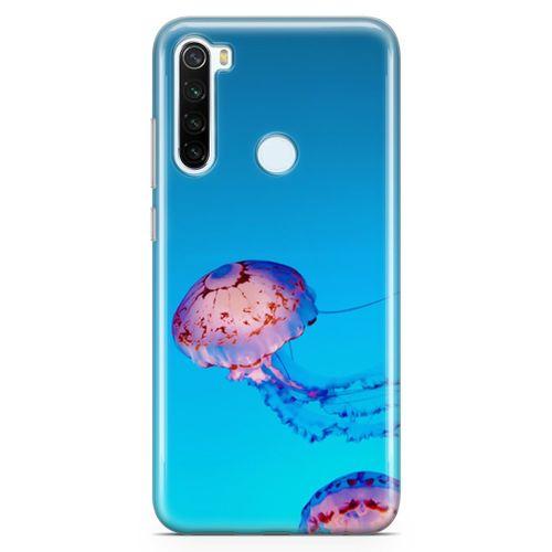 Xiaomi Redmi Note 8 Kılıf Jellyfish Arka Kapak Koruma Desenli Full Koruyucu