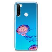Xiaomi Redmi Note 8 Kılıf Jellyfish Arka Kapak Koruma Desenli Full Koruyucu