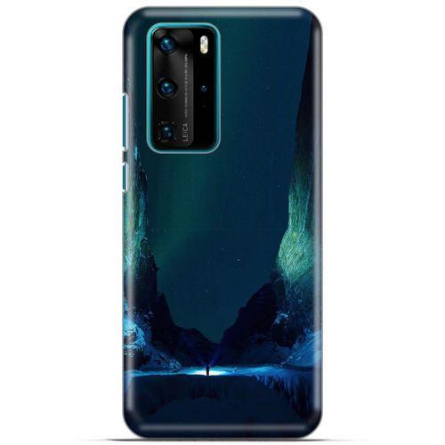 Lopard Huawei P40 Pro Uyumlu Kılıf Gece'S (13) Silikon Kap Yeşil