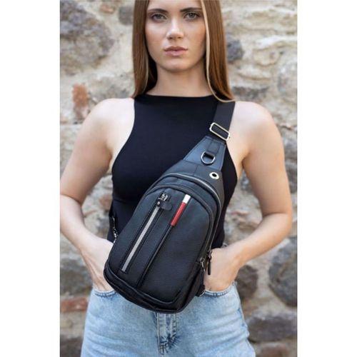 Monalisa HomeNewish Çapraz Göğüs Ve Omuz Çantası BodyBag Siyah (Boy:30cm En:16cm)