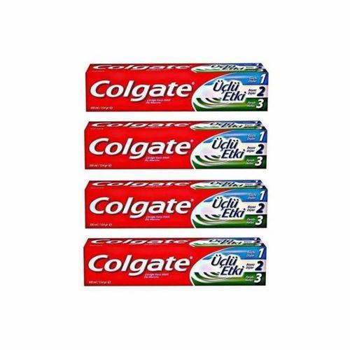 Colgate Üçlü Etki Çürüklere Karşı Koruma Diş Macunu 100 ML x 4