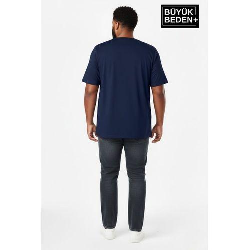 Büyük Beden Erkek Basic Tişört – Pamuklu Düz T-Shirt 3XL-6XL SPR26BTS10