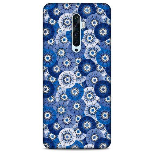 Oppo Reno 2z Uyumlu Kılıf Mavi Delisi (37) Silicone Cover Daireler