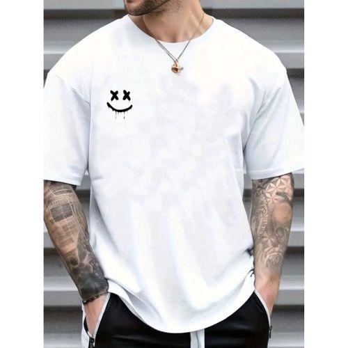 Erkek Kısa Kollu Bisiklet Yaka Baskılı Süprem Tişört