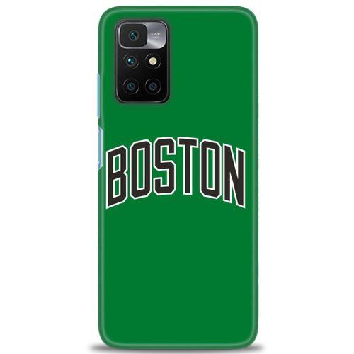 Xiaomi Redmi 10 Kılıf HD Baskılı Kılıf - Boston Yeşil + Tam Ekran Koruyucu