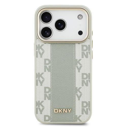 Apple iPhone 17 Pro Kılıf DKNY Orjinal Lisanslı M-safe Şarj Özellikli 3D Yazılı Checkered Pattern Kapak