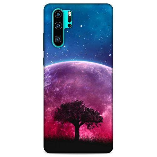 Lopard Huawei P30 Pro Uyumlu Kılıf Gece'S (39) Liquid Crystal Kılıf Pembe Ay