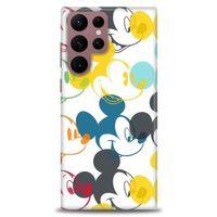 Samsung Galaxy S22 Ultra Kılıf HD Baskılı Kılıf - Renkli Mickey Mouse + Tam Ekran Koruyucu