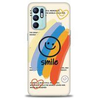 Oppo Reno 6 Kılıf HD Baskılı Kılıf - Smile + Tam Ekran Koruyucu