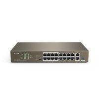 IP-COM F1118P-16-150W 16 PORT 10/100+2X1GB SFP/1XRJ45 COMBO 150W POE RACKMOUNT SWITCH