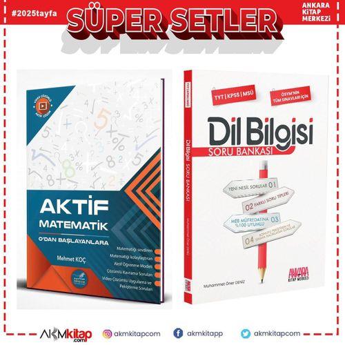 Aktif Öğrenme TYT Matematik 0 dan Başlayanlara ve AKM Dil Bilgisi Soru Bankası Seti 2 Kitap