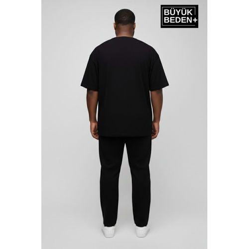 Büyük Beden Erkek Basic Tişört – Pamuklu Düz T-Shirt 3XL-6XL SPR26BTS10