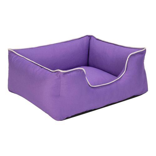 Pet Comfort Alpha  Kedi ve Köpek Yatağı Mor w Beyaz Biye S 60x50cm