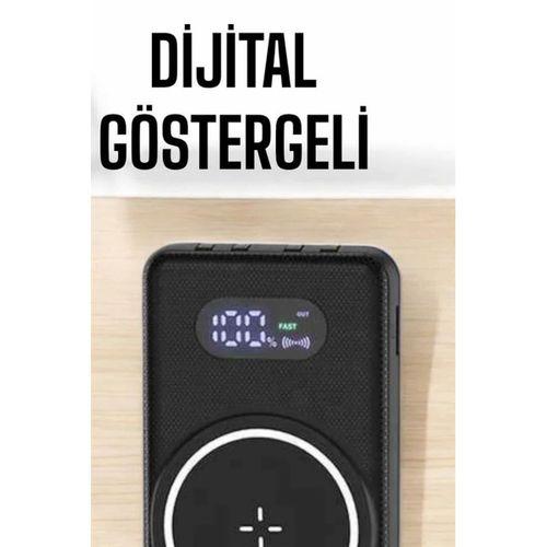 Hızlı Şarj Dijital Göstergeli Powerbankli Çoklu Şarj Özelliği