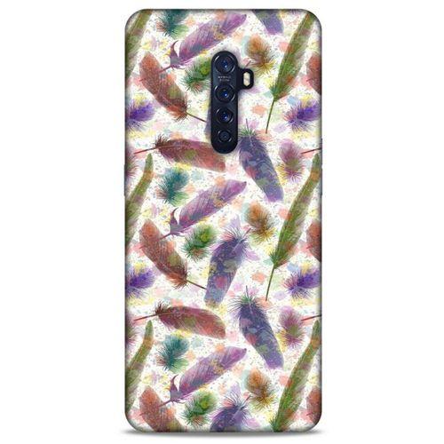Oppo Reno 2 Kılıf Desenli Özel Seri Tüyler (33) Hybrid Kılıf