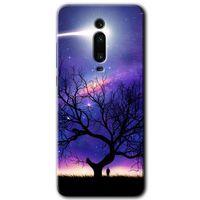 Xiaomi Mi 9T HD Baskılı Kılıf + 9D Tam Ekran Koruyucu - Uzay Silüet