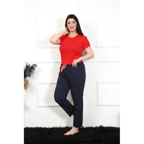 Kadın Pamuklu Büyük Beden Alt Pijama Lacivert