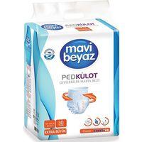Mavi Beyaz Ped Külot Emici Ekstra Büyük Boy Xlarge 30'lu 2 paket / 60 adet