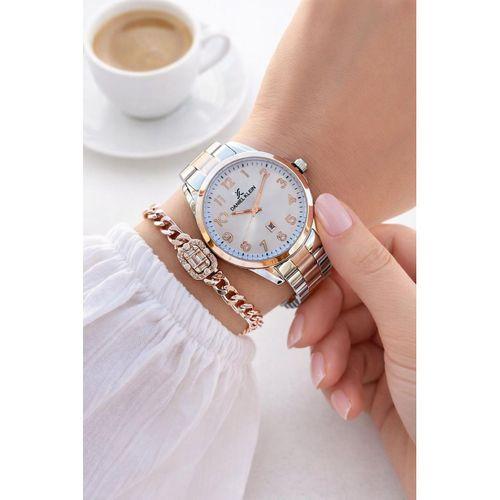 Daniel Klein Çelik Kordon 30 Mt Suya Dayanıklı Özel Tasarım Kadın Kol Saati + Bileklik VS.BLKT.0861