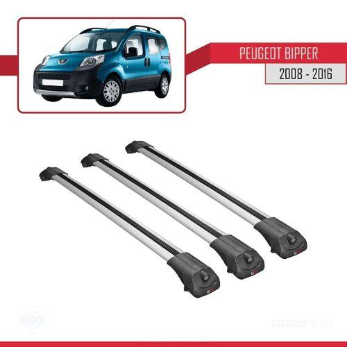 Peugeot Bipper 2008-2016 Arası ile uyumlu ACE-1 Ara Atkı Tavan Barı GRİ 3 ADET BAR