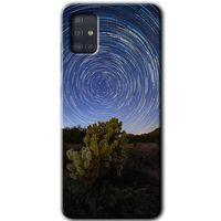 MRCİLETİSİM Samsung Galaxy A51 Kılıf Baskılı Kapak - Eclipse Sky +Tam Ekran Koruyucu